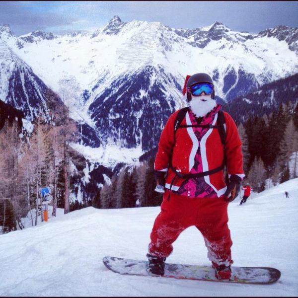 Santa on the slopes